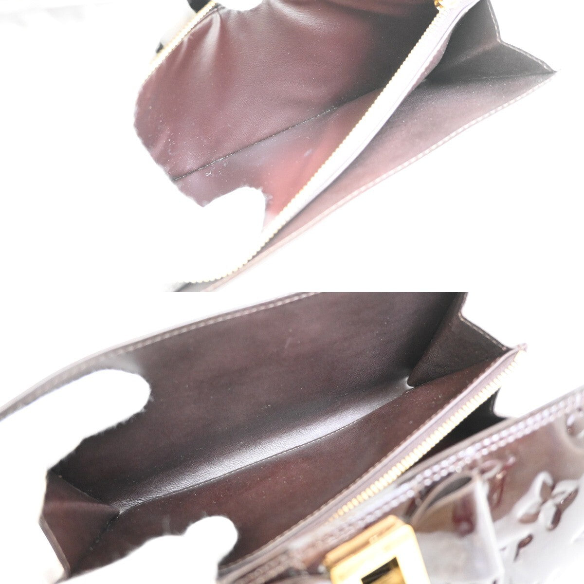 LOUIS VUITTON Bow Long Wallet Monogram Vernis Leather Purple M91498 69EE259