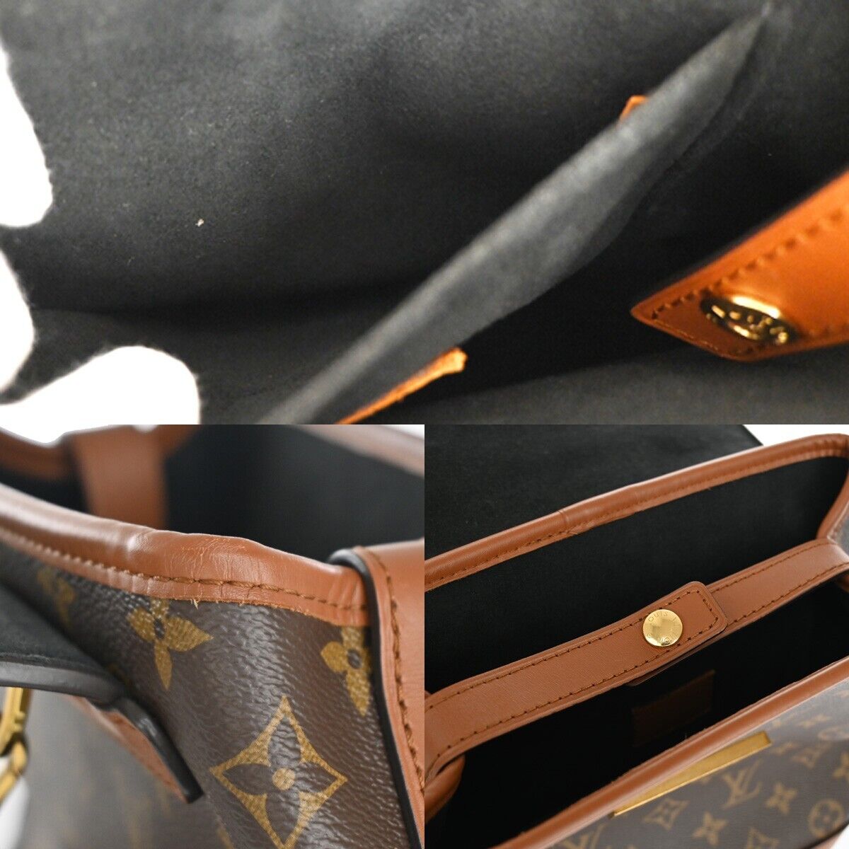 LOUIS VUITTON Dauphine Backpack Bag Monogram Reverse Leather BN M45142 393RJ652