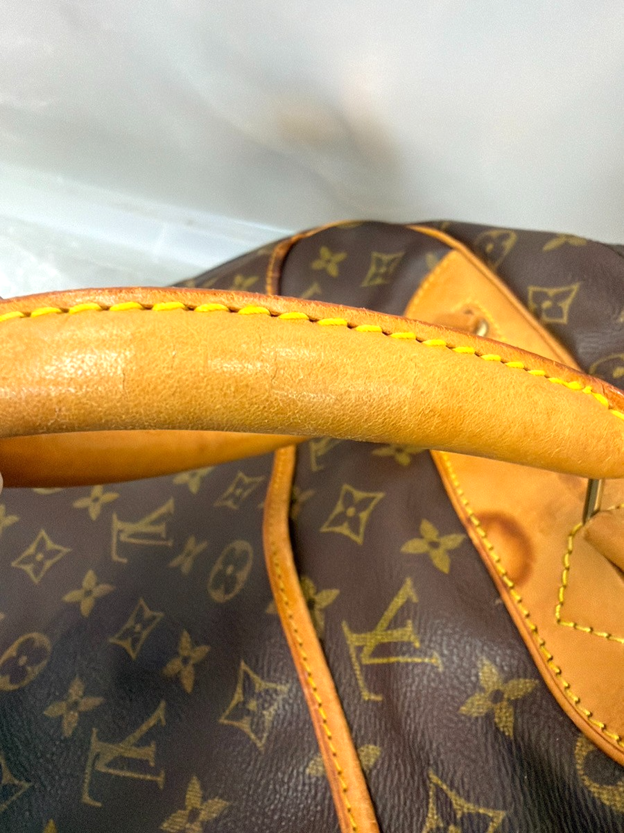 LOUIS VUITTON LV Logo Deauville Hand Bag Monogram Leather Brown M47270 35YJ033