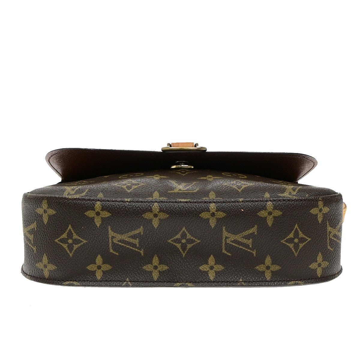 LOUIS VUITTON Saint Cloud GM Shoulder Bag Monogram Leather Brown M51242 35YH130