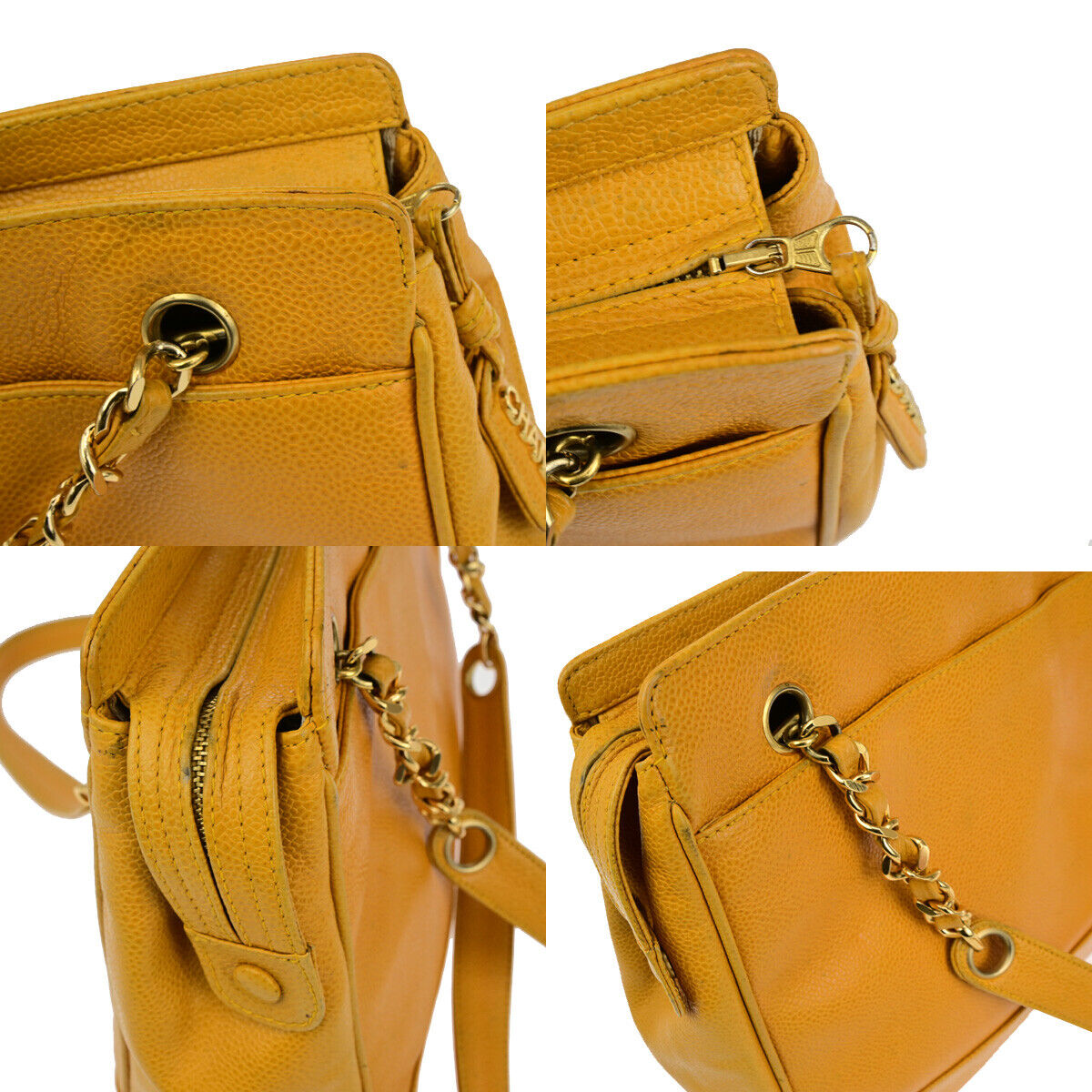 CHANEL Triple CC Chain Shoulder Bag Grained Calfskin Leather YW GHW 667RK560