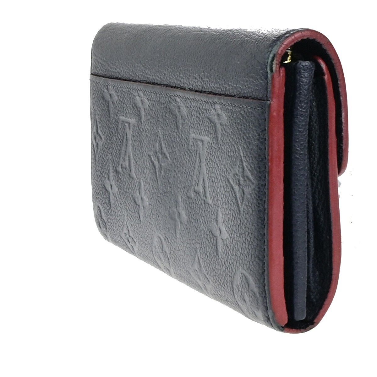 LOUIS VUITTON Portefeuille Sarah Wallet Monogram Empreinte Blue M62125 30YG356