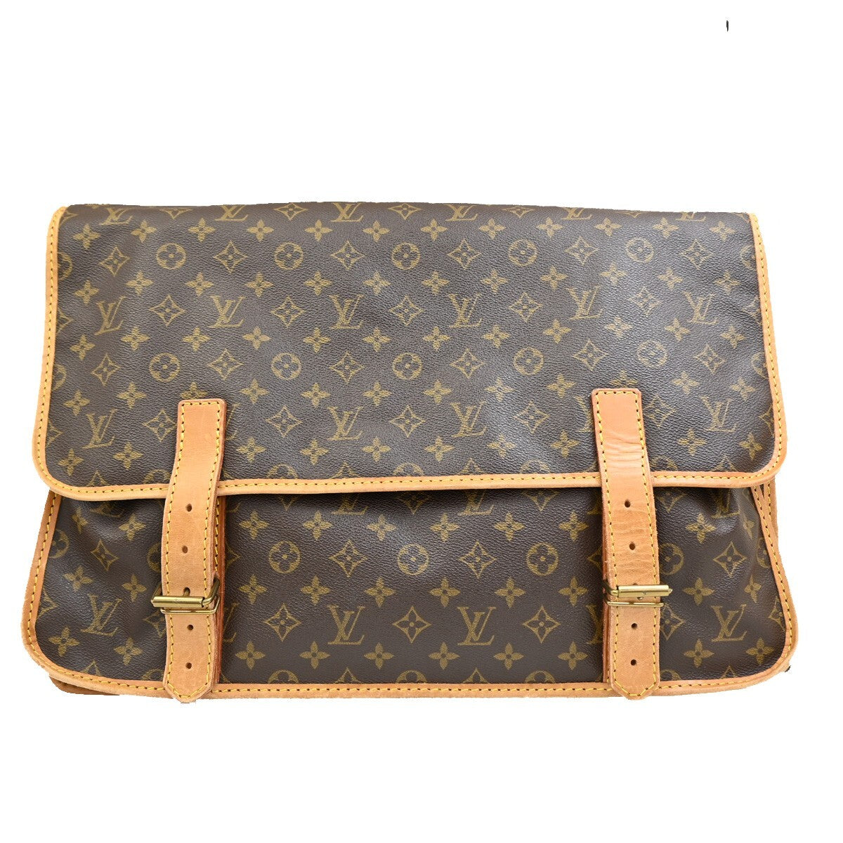 LOUIS VUITTON LV Sac Kleber Shoulder Bag Monogram Leather Brown M58122 13FB539