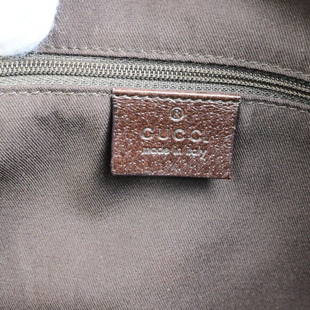 GUCCI Logo GG Pattern Shoulder Tote Bag Canvas Leather Brown SHW Italy 67EC877
