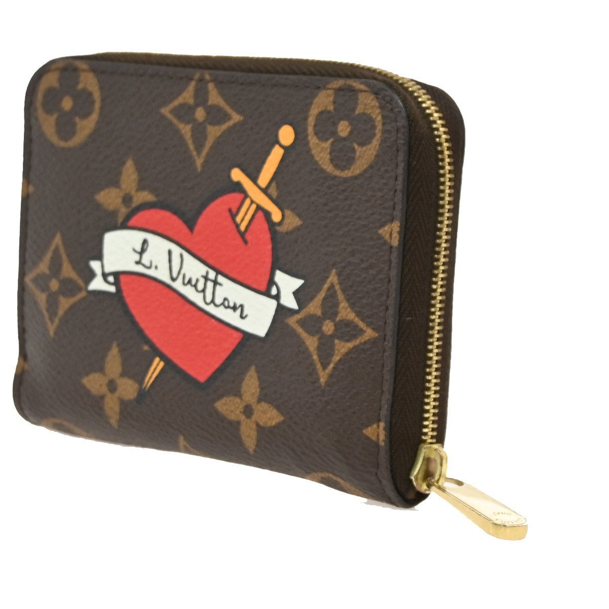 LOUIS VUITTON Zippy Coin Purse Patches Monogram Leather BN Pink M63391 70RL538