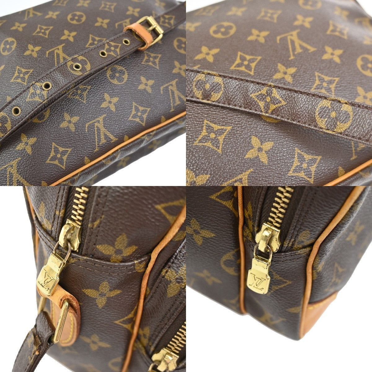 LOUIS VUITTON Nile Crossbody Shoulder Bag Monogram Leather Brown M45244 77YJ009