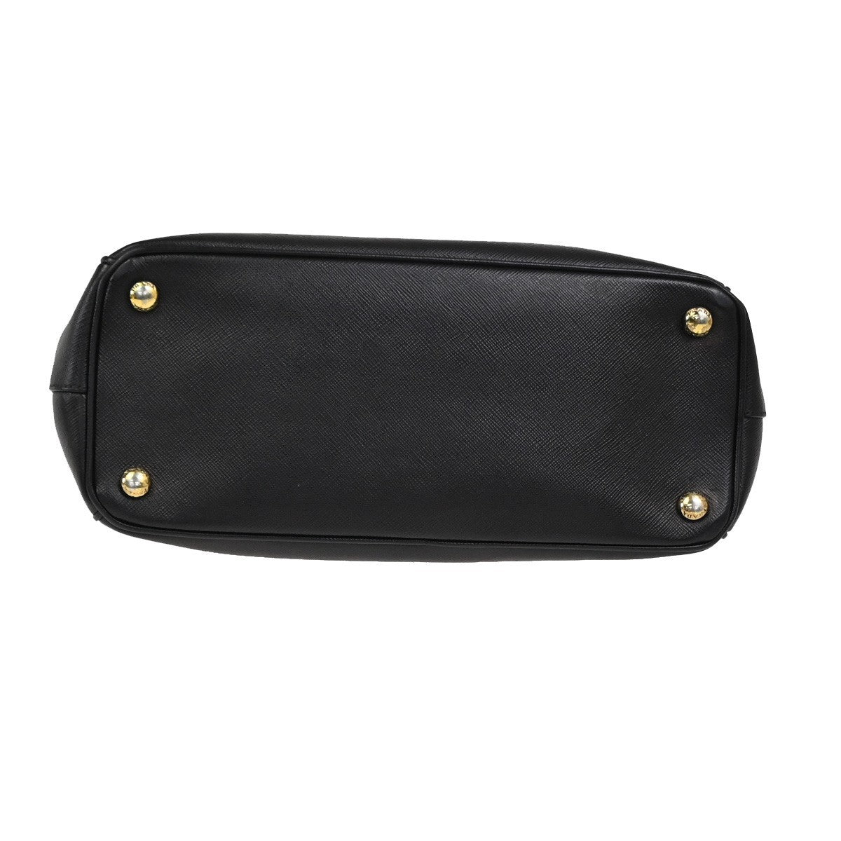 PRADA Logo Galleria Shoulder  Hand Bag Saffiano Leather Black GHW Italy 72YJ039