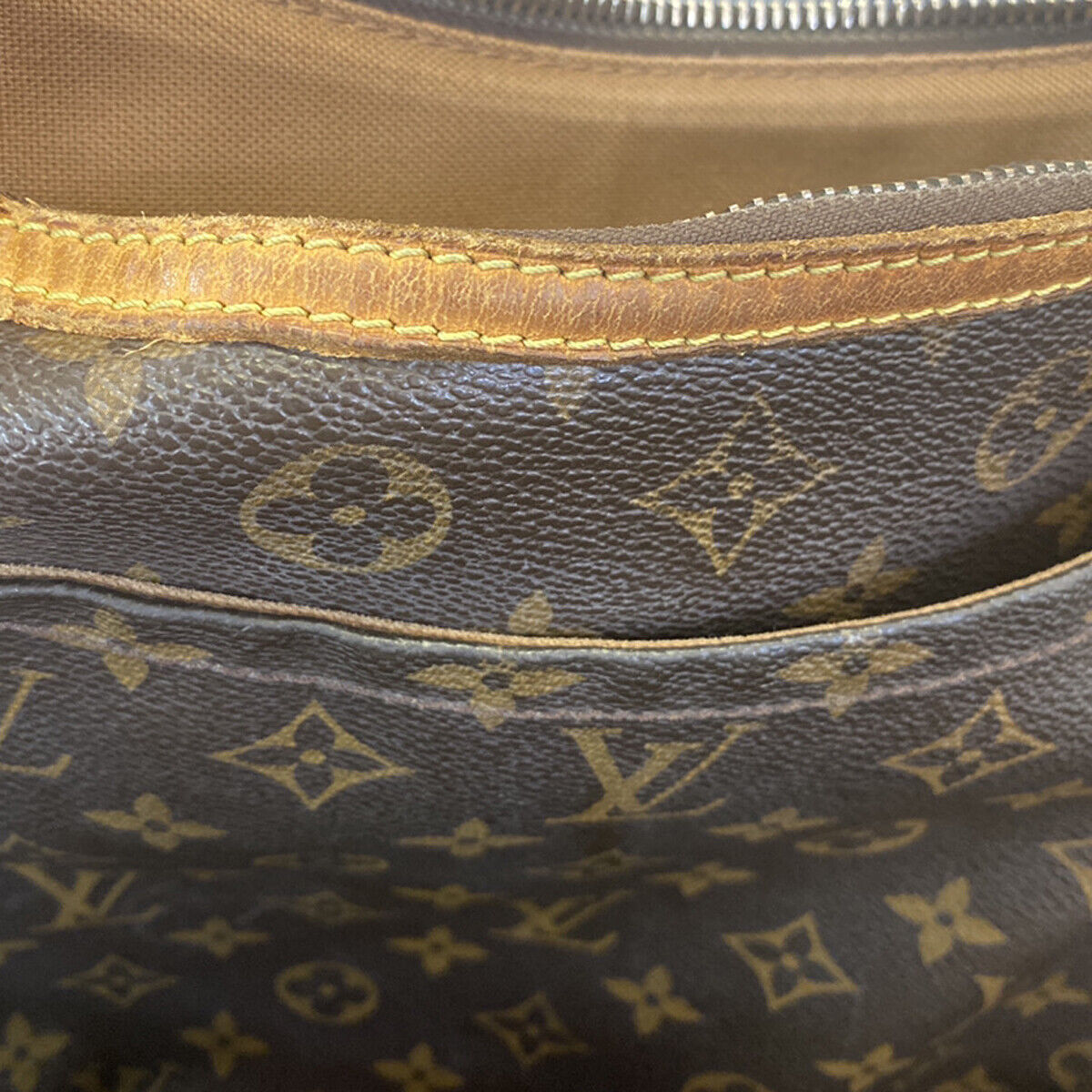 LOUIS VUITTON Odeon PM Shoulder Bag Monogram Leather Brown Spain M56390 31YF088