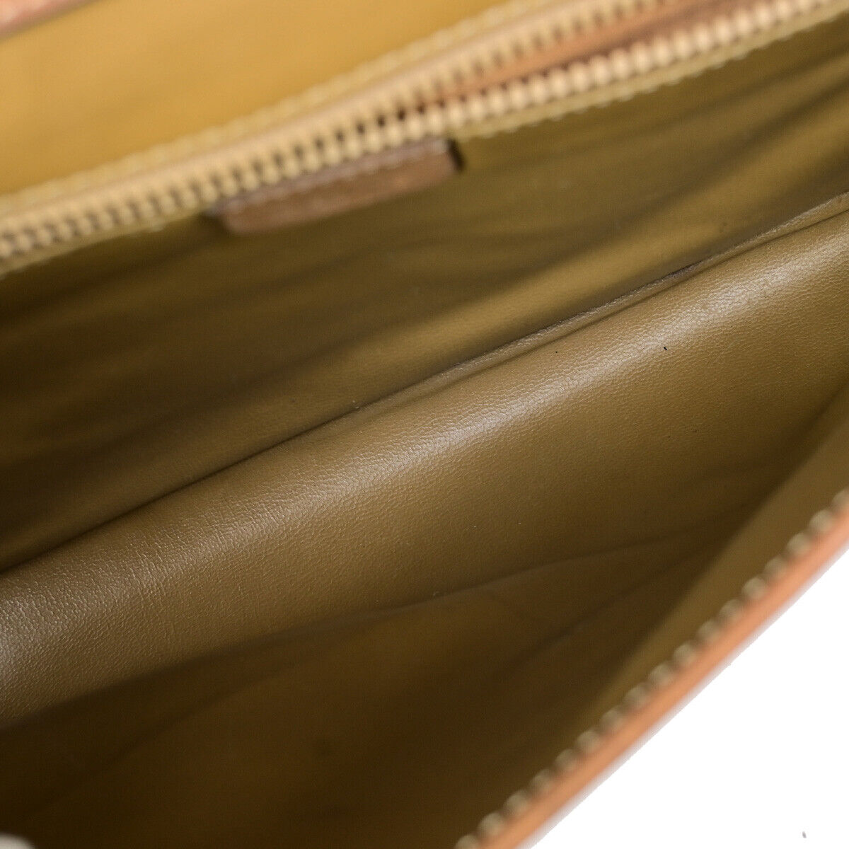CELINE Logo Macadam Pattern Clutch Hand Bag PVC Leather Brown GHW 07YF602