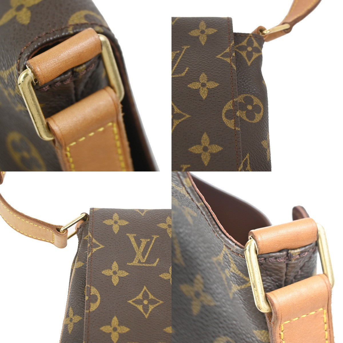 LOUIS VUITTON Musette Shoulder Bag Monogram Leather Brown France M51256 72KC826