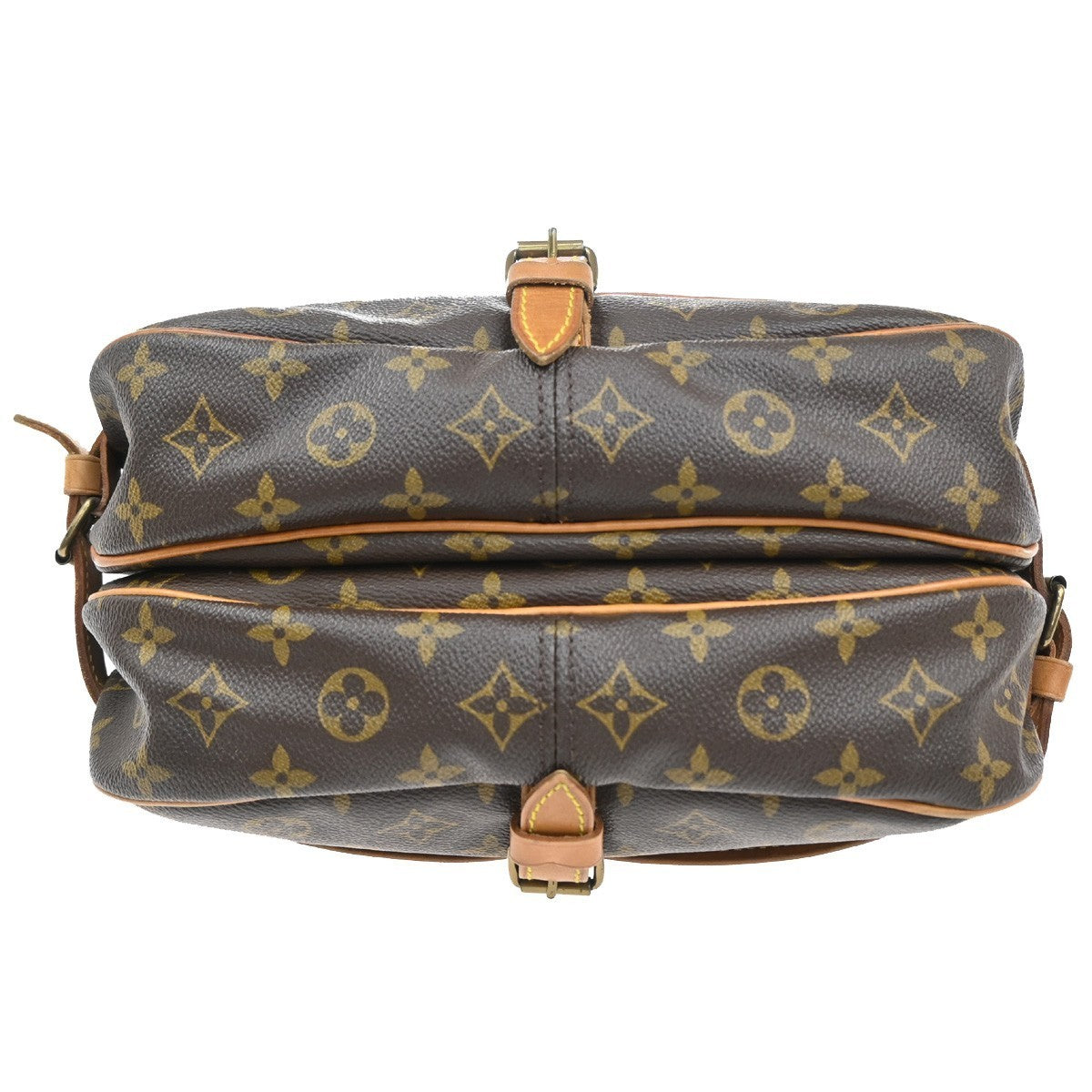 LOUIS VUITTON Logo Saumur 30 Shoulder Bag Monogram Leather BN USA M42256 74MA145