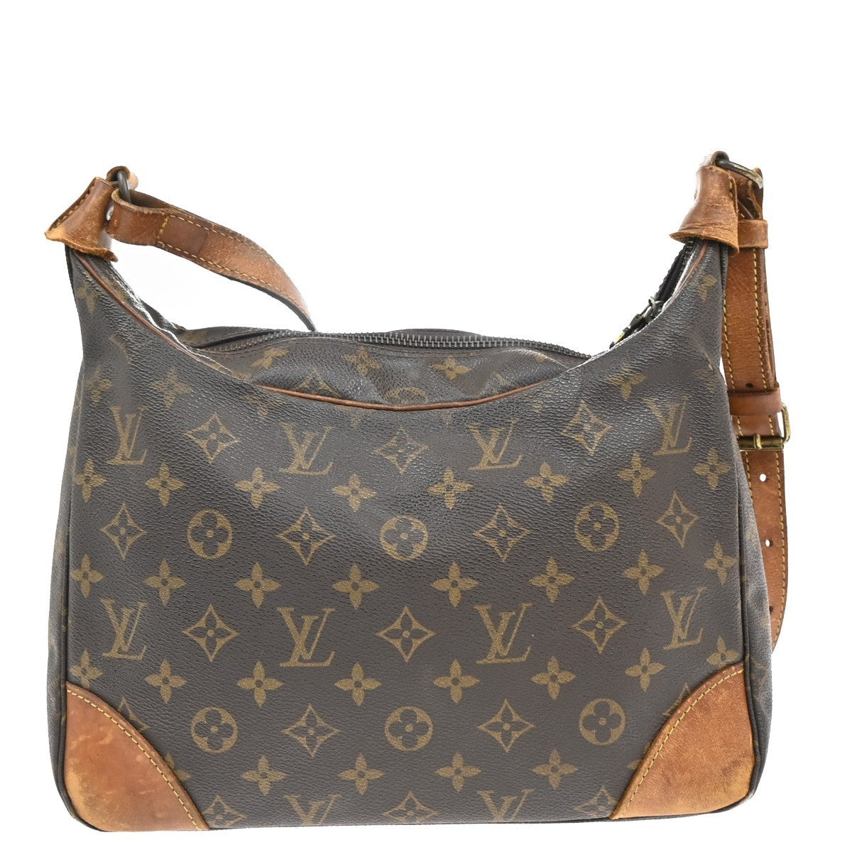 LOUIS VUITTON Boulogne 30 Shoulder Bag Monogram Leather Brown M51265 65KB669