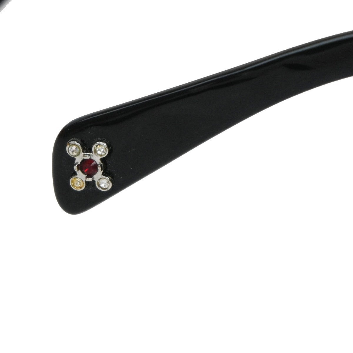 CHANEL CC Logo Sunglasses Eye Wear Rhinestone Plastic Black 5149-B-A  63RL484