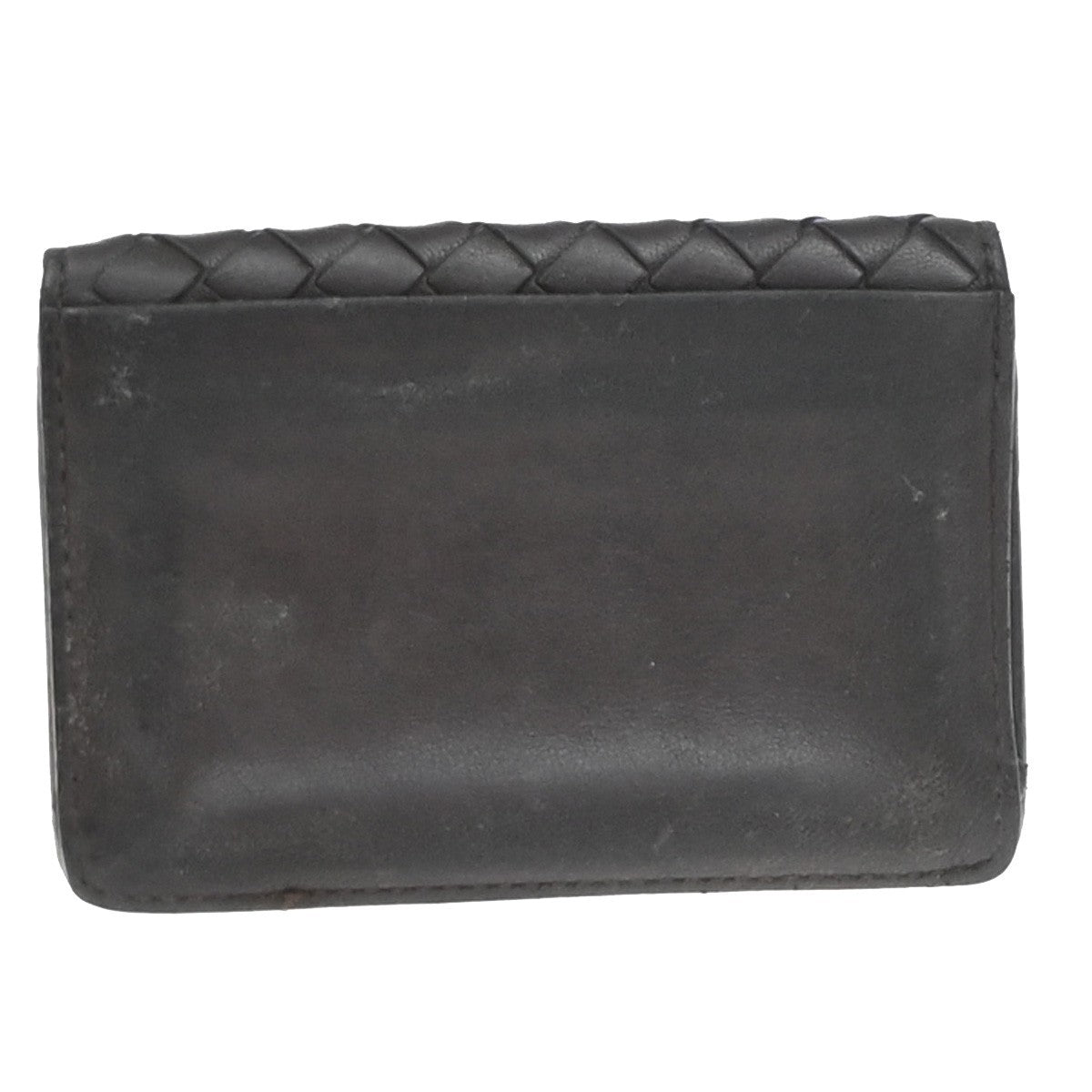 BOTTEGA VENETA INTRECCIATO Compact Coin Case Wallet Leather Brown Italy 07EG227