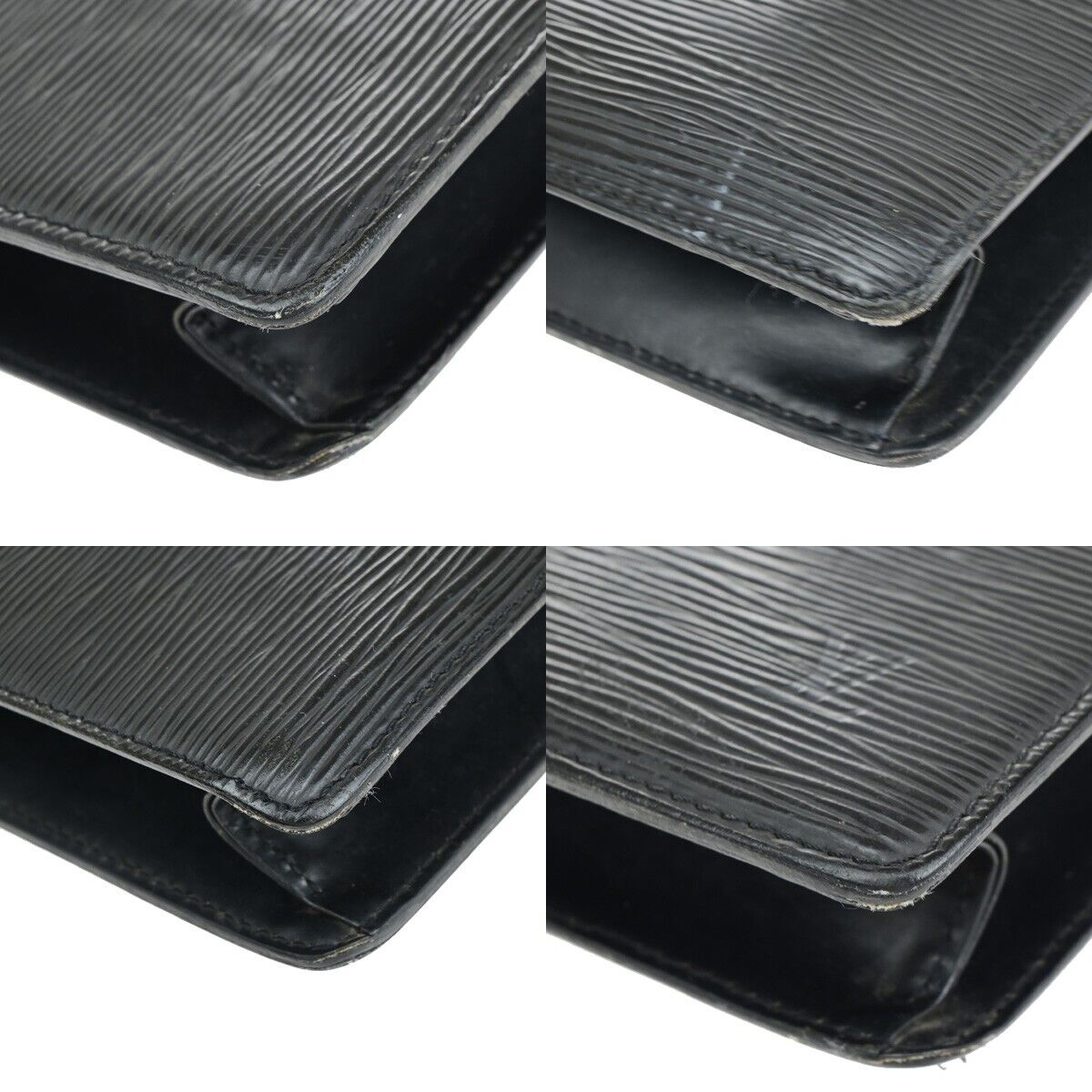 LOUIS VUITTON LV Pochette Homme Clutch Hand Bag Epi Leather Black M52522 05EC136