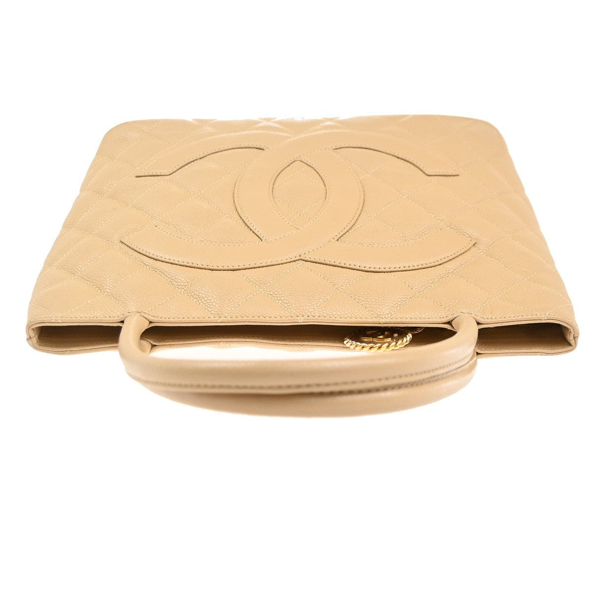 CHANEL CC Matelasse Shoulder Hand Bag Grained Calfskin Leather BE Italy 653RL760
