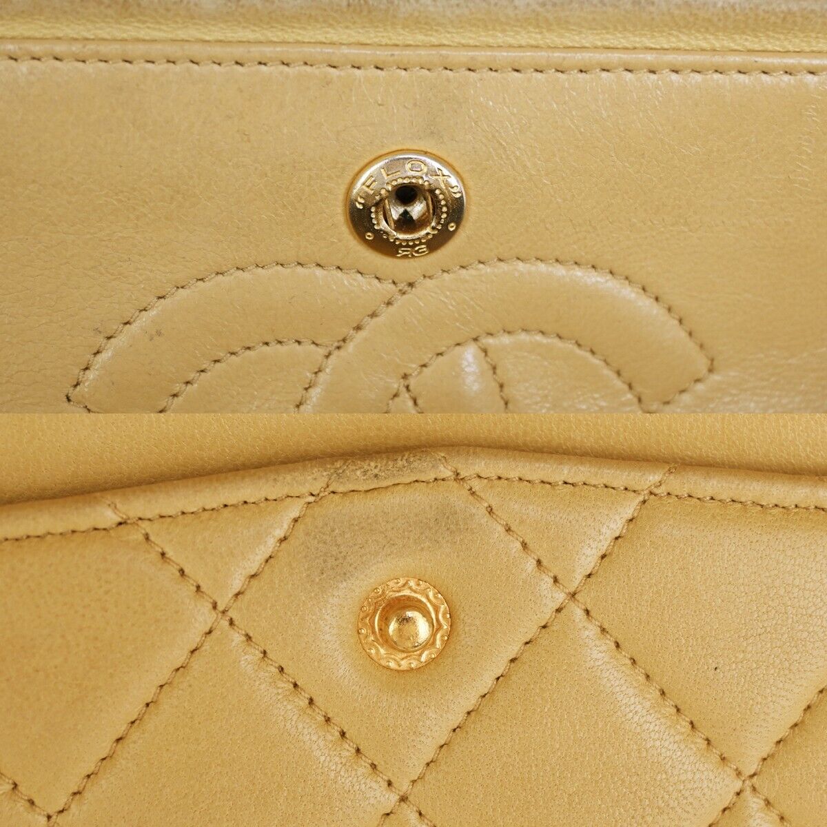 CHANEL CC Double Flap Paris Matelasse 23 Chain Shoulder Bag Leather BE 361RH385