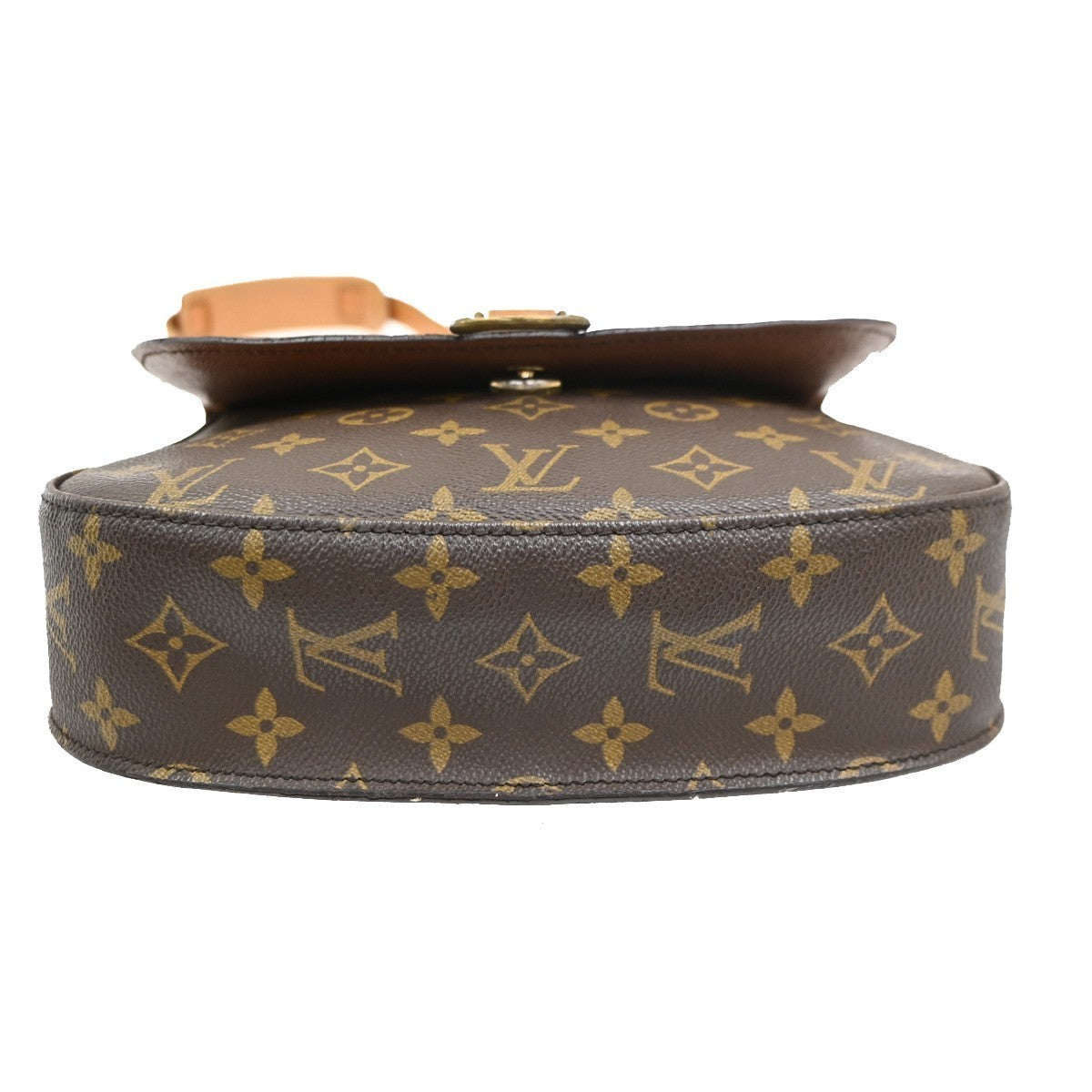 LOUIS VUITTON Saint Cloud GM Shoulder Bag Monogram Leather Brown M51242 32PA085