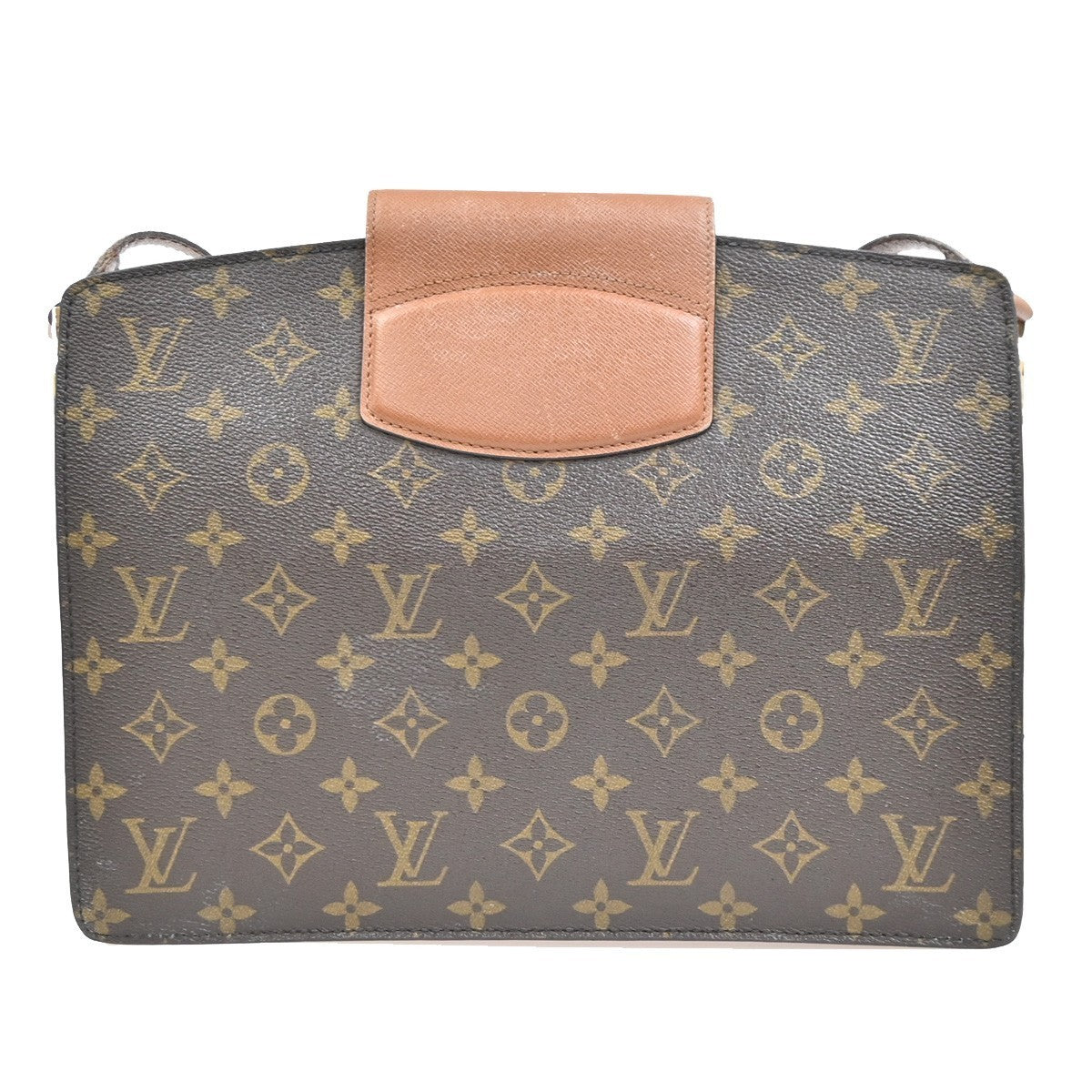 LOUIS VUITTON Courcelles Shoulder Bag Monogram Leather Brown M51375 86KP500