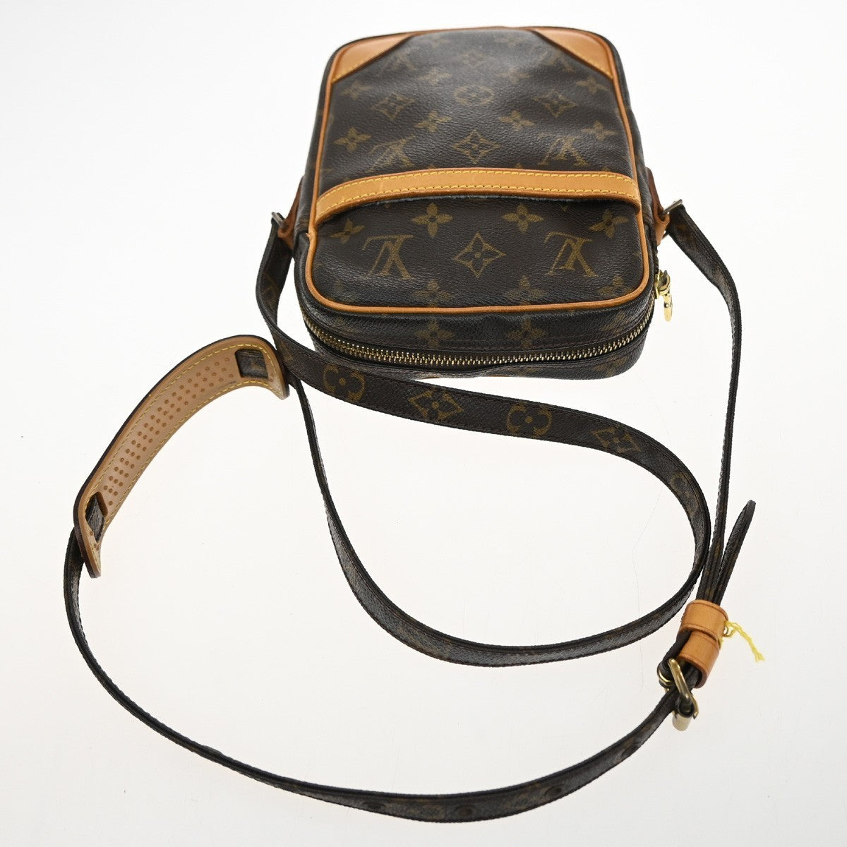 LOUIS VUITTON Danube Shoulder Bag Monogram Leather Brown France M45266 89MA076