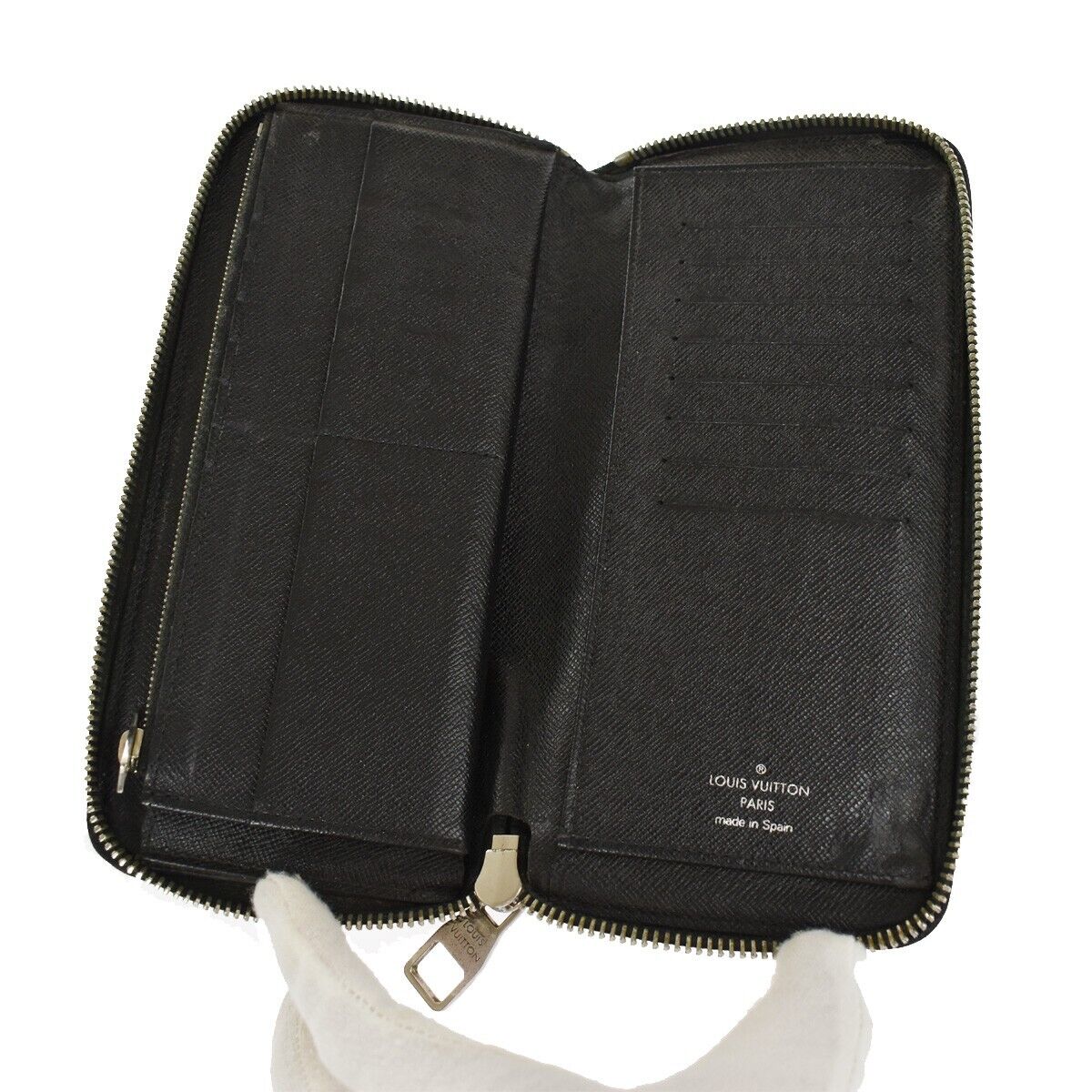 LOUIS VUITTON Zippy Wallet Vertical Damier Graphite Leather BK N63095 66SH075