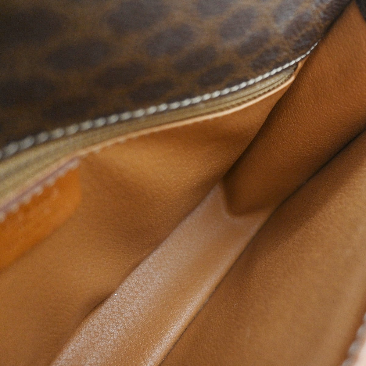 CELINE Logo Macadam Pattern Shoulder Bag PVC Leather Brown GHW Italy 62KP342
