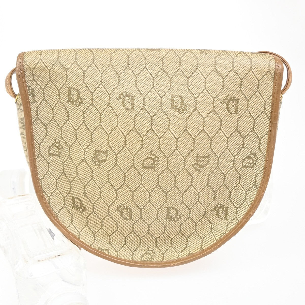 CHRISTAIAN DIOR Honeycomb Shoulder Bag PVC Leather BE GHW France 30MA278