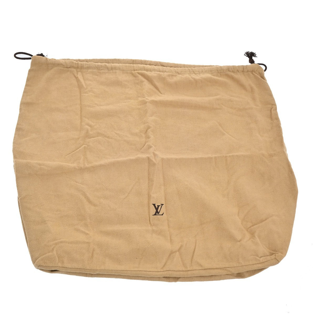 LOUIS VUITTON Logo 10 Set Dust Bag Drawstring Canvas Cotton Beige Brown 09MA430