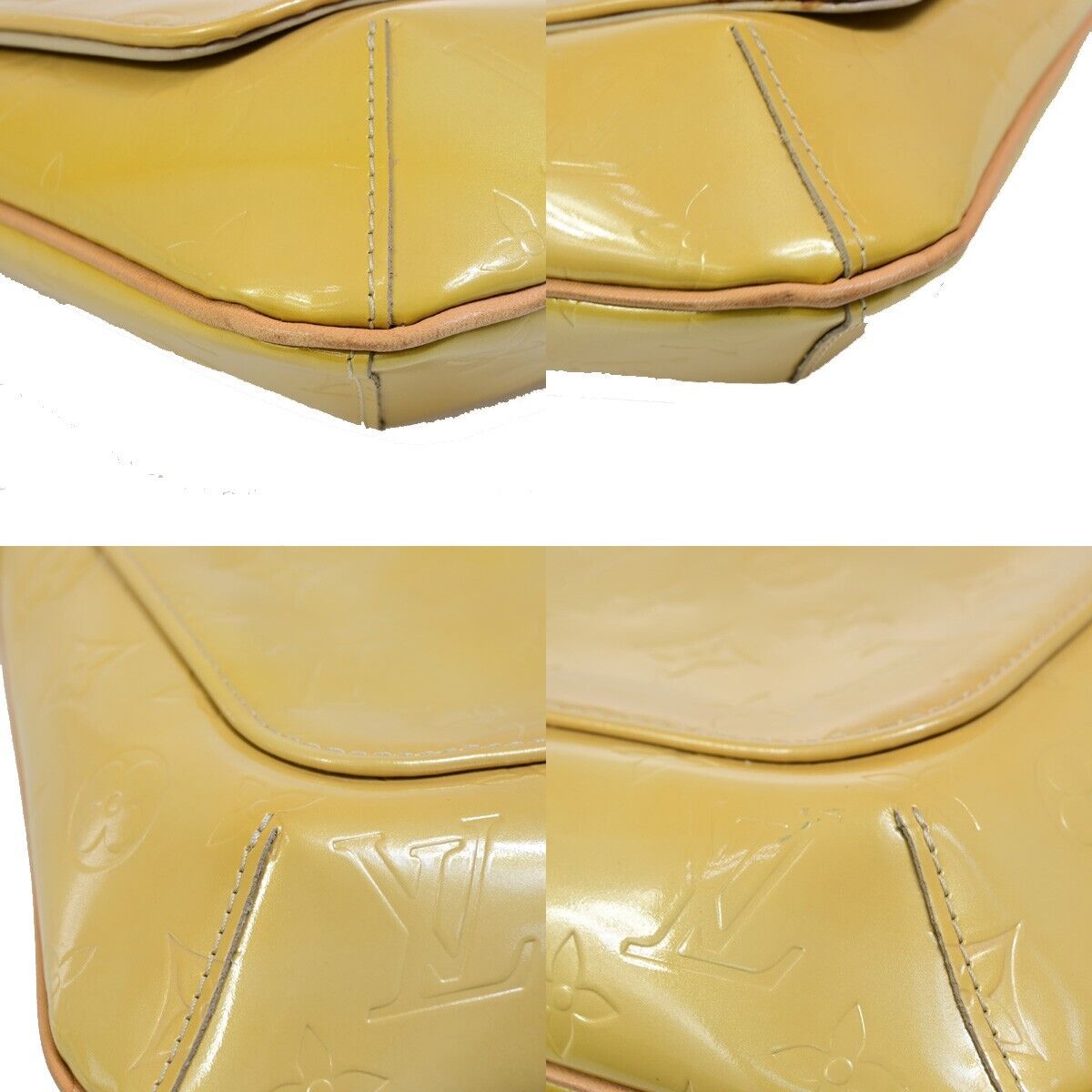 LOUIS VUITTON Thompson Street Shoulder Bag Monogram Vernis Beige M91008 62EC357