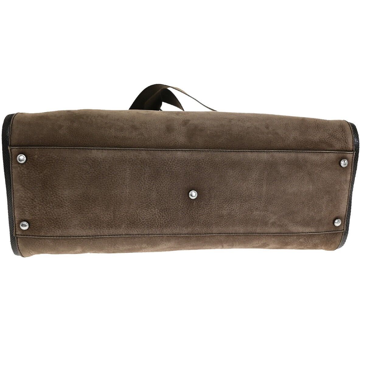 CARTIER 2C Logo 2Way Hand Shoulder Bag Leather Suede Brown Italy 31SH802