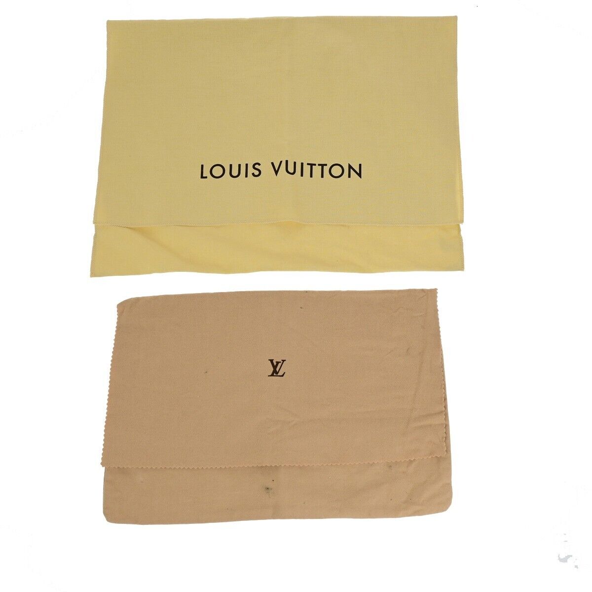 LOUIS VUITTON Logo 10 Set Dust Bag Drawstring Canvas Cotton Beige Brown 08EB498