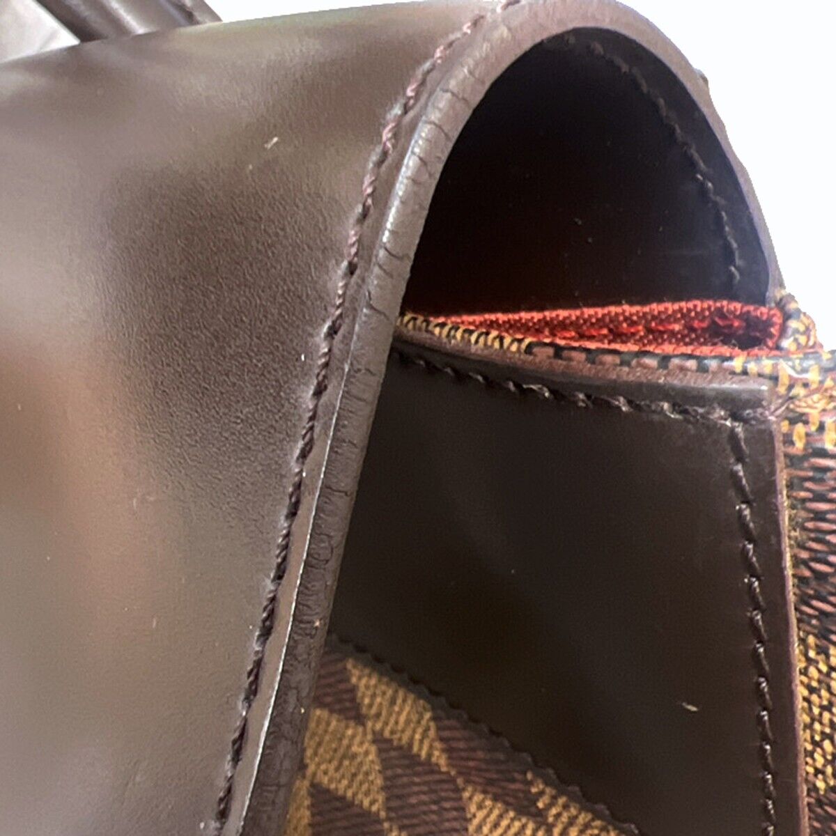 LOUIS VUITTON Logo Soho Backpack Bag Damier Ebene Leather Brown N51132 50SH733