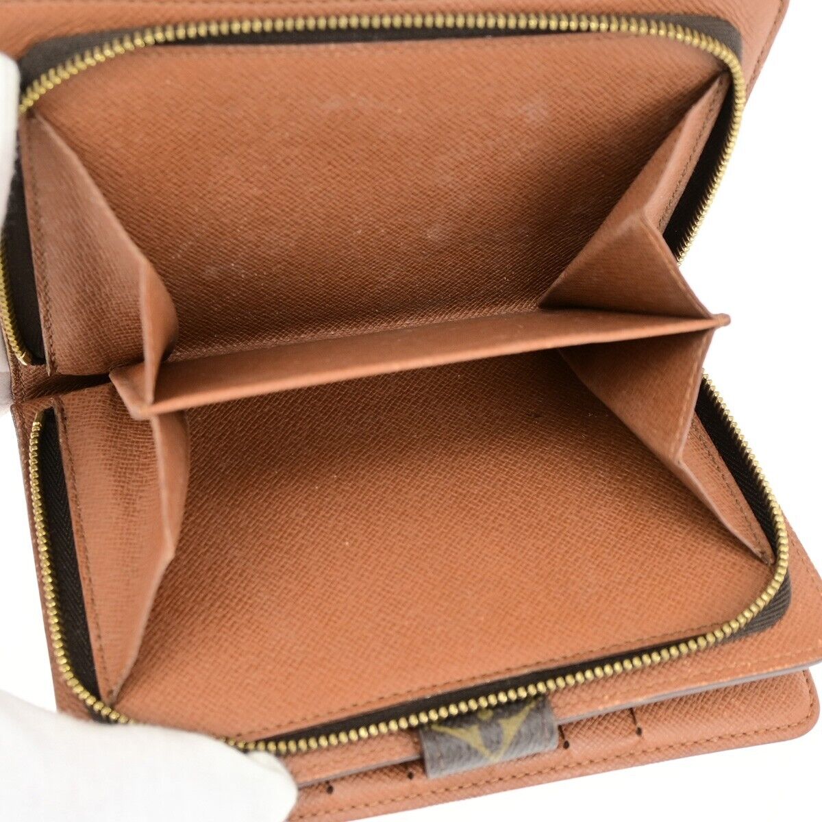 LOUIS VUITTON LV Logo 4 Set Bifold Trifold Long Wallet Monogram Brown 65FA708