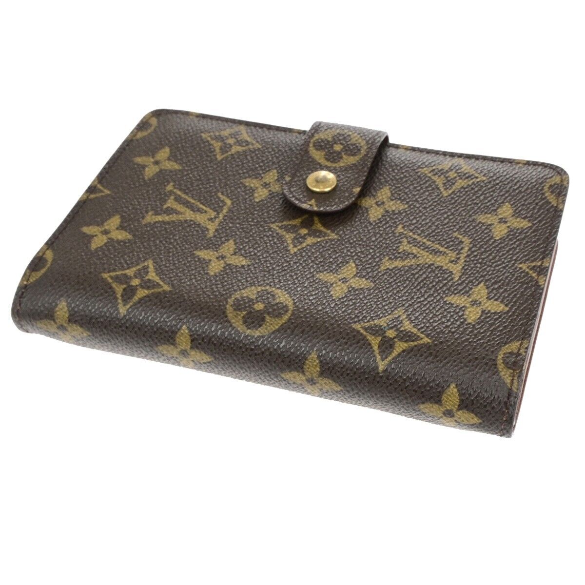 LOUIS VUITTON Porte Papier Zip Bifold Wallet Monogram Brown M61207 35RK789