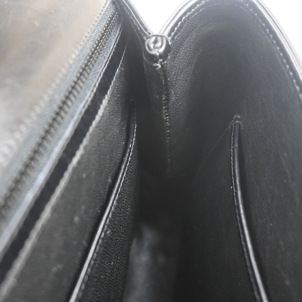 GUCCI Logo Interlocking GG Hand Bag Turn Lock Leather Black GHW Italy 67CA765