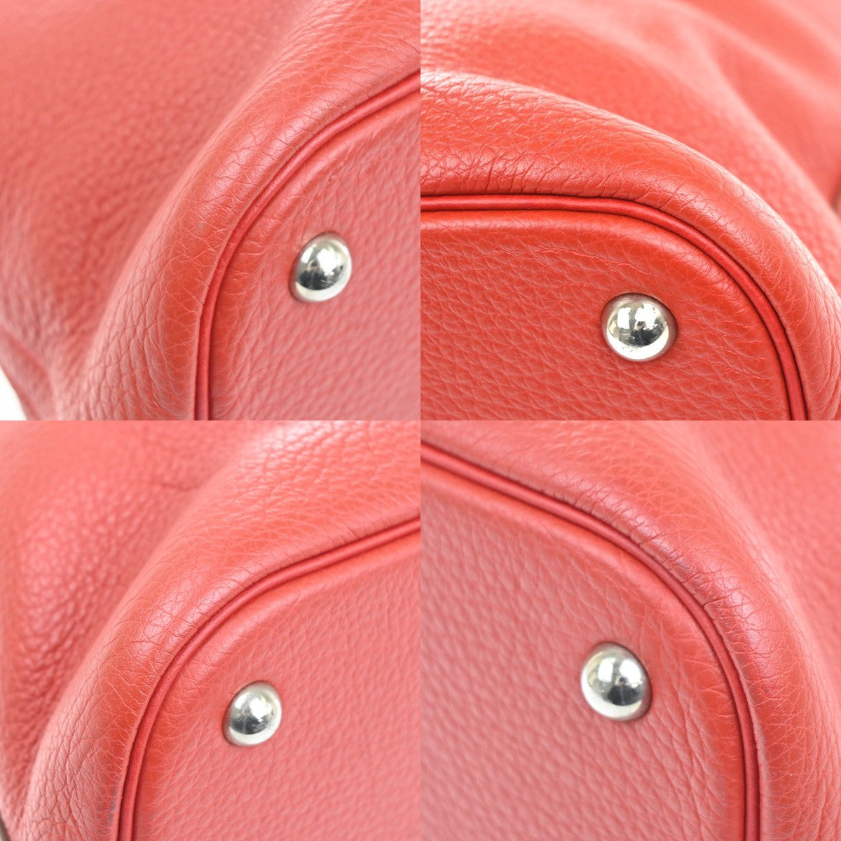 HERMES Bolide 35 2way Shoulder Hand Bag Taurillon Leather Red France 809RL943