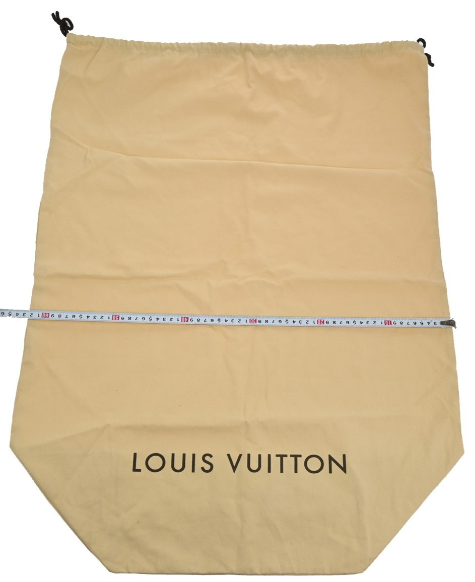 LOUIS VUITTON Logo 10 Set Dust Bag Drawstring Canvas Cotton Beige Brown 03KB838