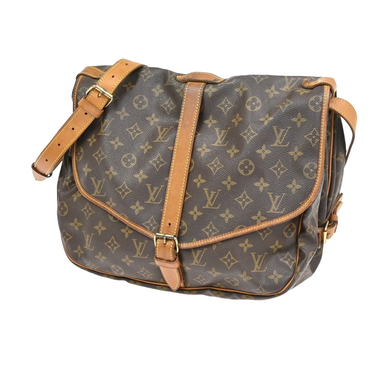 LOUIS VUITTON Saumur 35 Shoulder Bag Monogram Leather BN France M42254 78KC650
