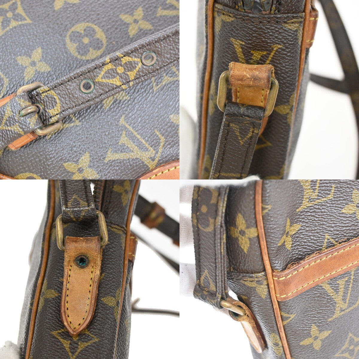 LOUIS VUITTON Danube Shoulder Bag Monogram Leather Brown France M45266 30FB548