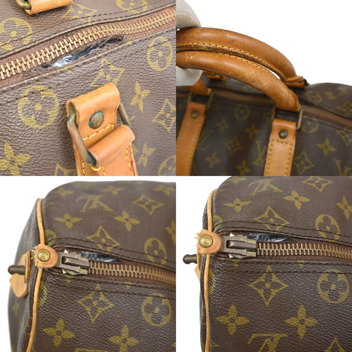 LOUIS VUITTON Keepall 45 Travel Hand Bag Monogram Leather Brown M41428 62AA092