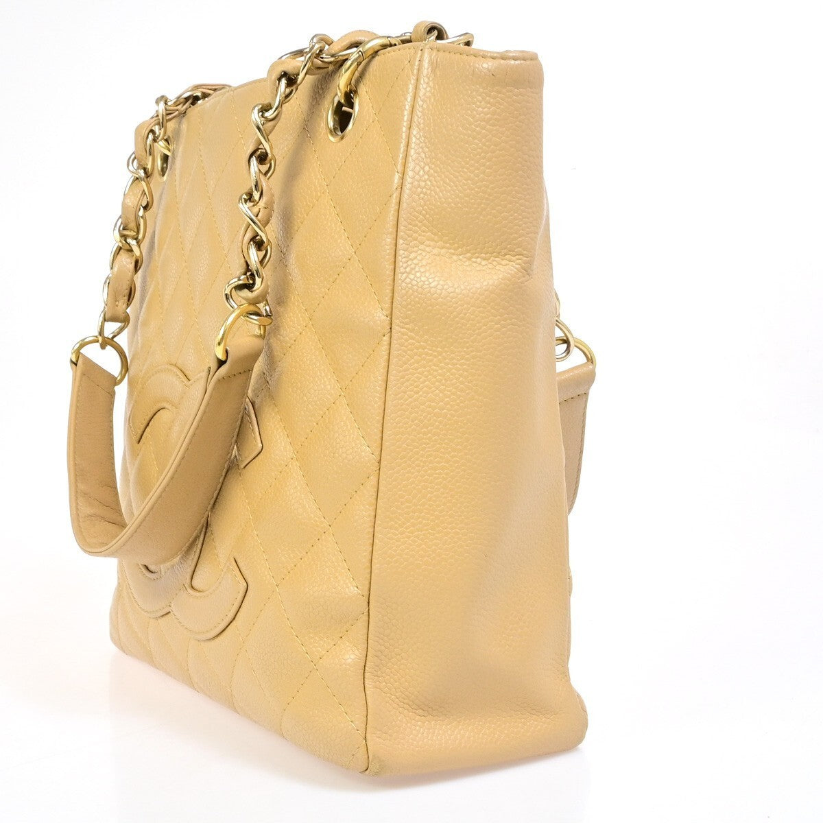 CHANEL CC Matelasse PST Chain Shoulder Bag Grained Calfskin Leather BE 629RK258