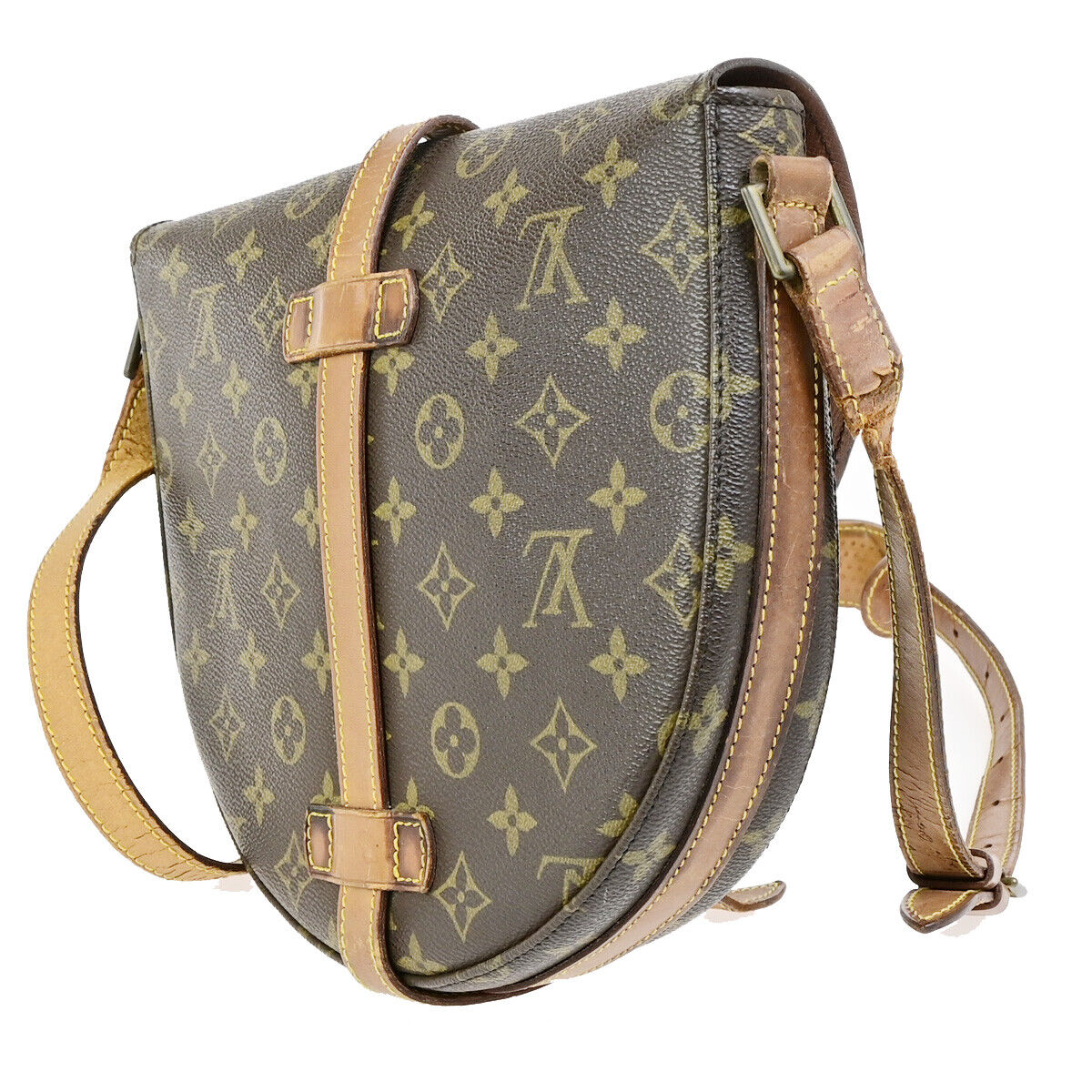 LOUIS VUITTON Chantilly GM Shoulder Bag Monogram Leather Brown M51232 62YG540