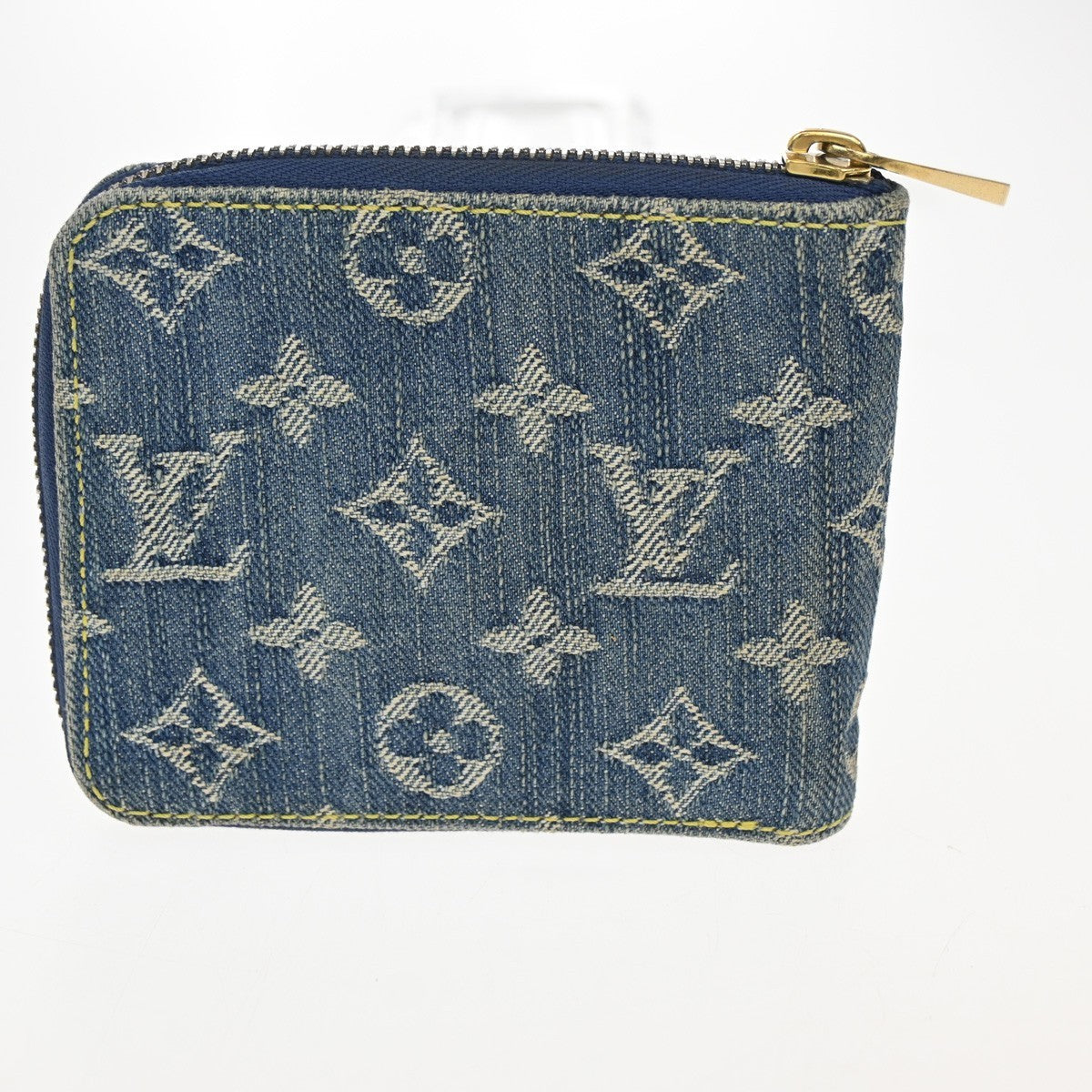 LOUIS VUITTON Mini Zippy Wallet Monogram Denim Canvas Leather BE M95342 98CA456