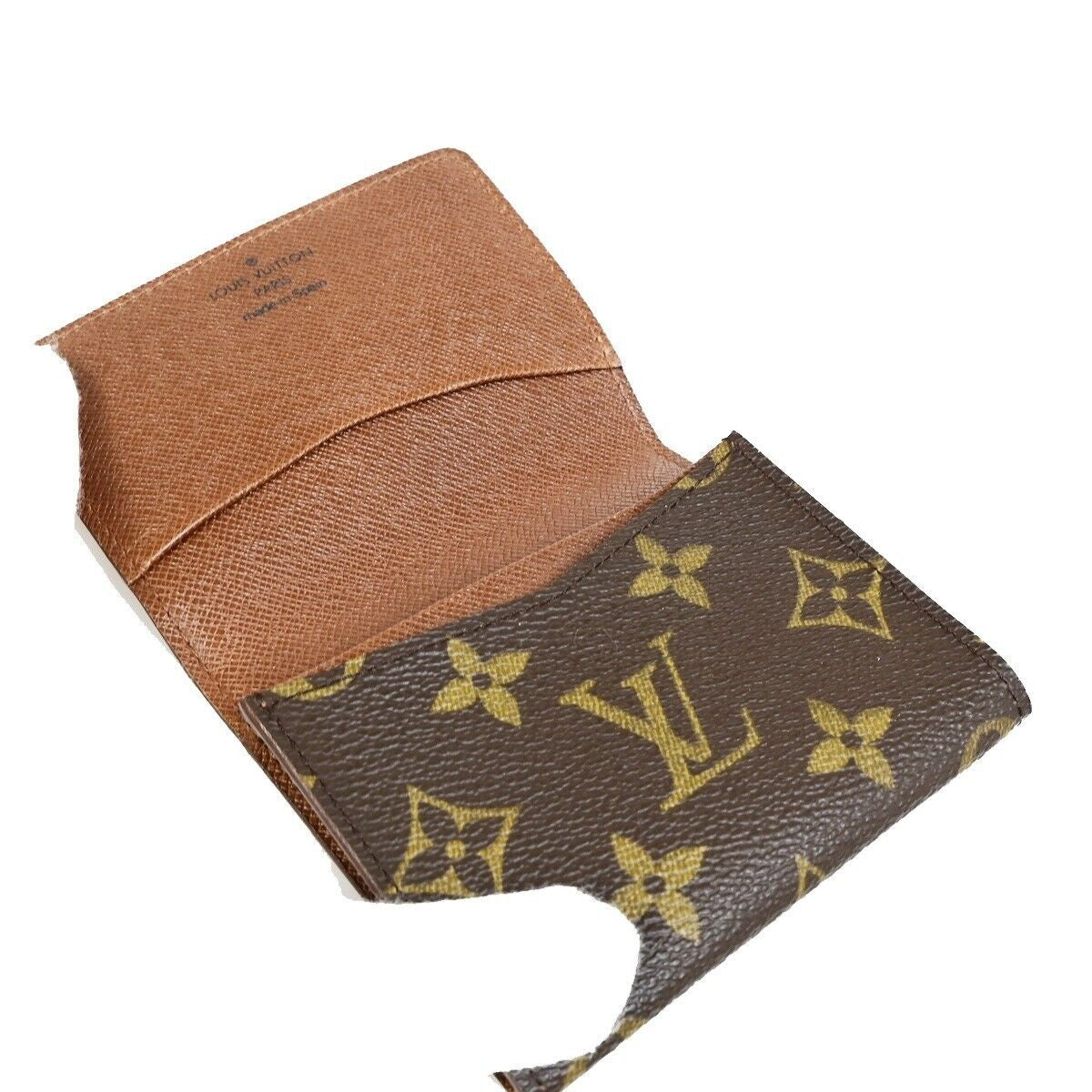LOUIS VUITTON LV Logo Card Holder Case Monogram Leather Brown M62920 62RK259