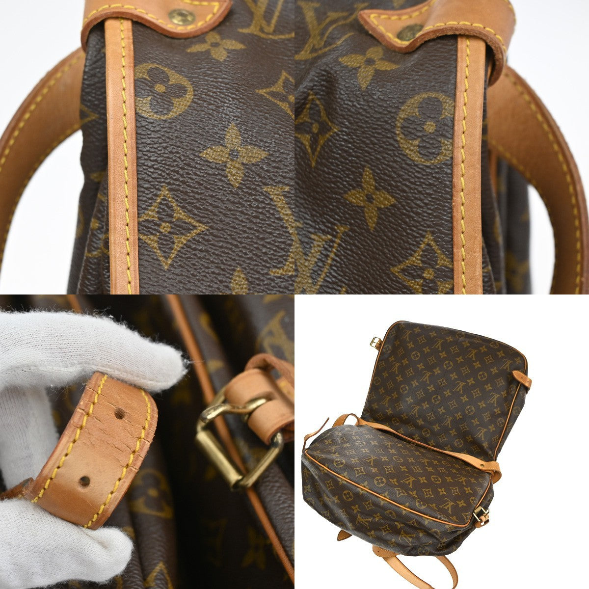LOUIS VUITTON Saumur 35 Shoulder Bag Monogram Leather BN France M42254 11TA651