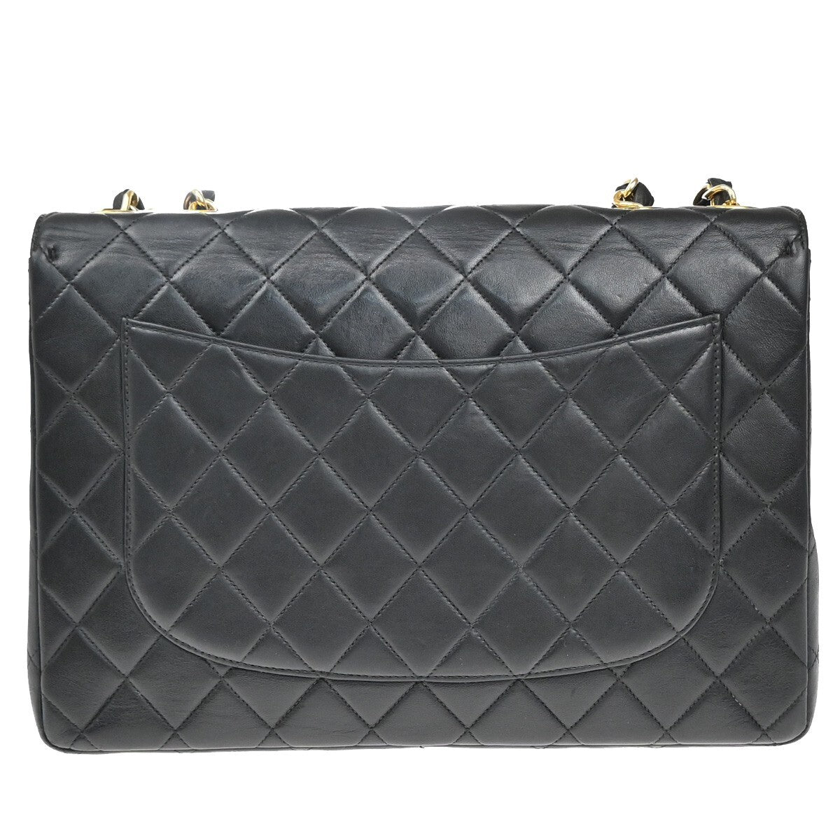 CHANEL CC Matelasse 30 Chain Shoulder Bag Leather Black GHW Vintage 341RF396