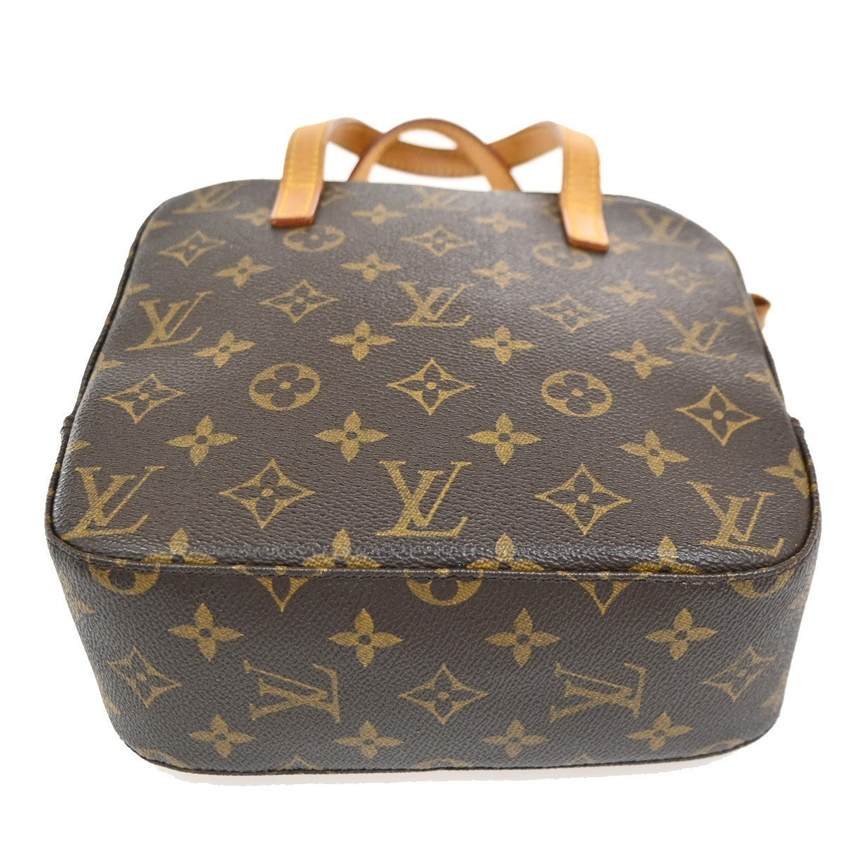 LOUIS VUITTON Logo Spontini Hand Bag Monogram Leather Brown M47500 87KC234