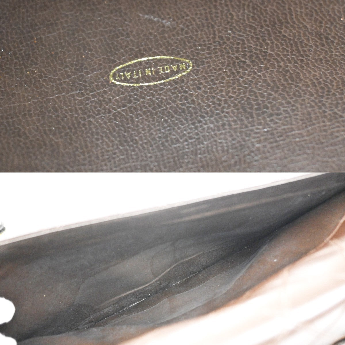 CHANEL Logo Bicolore Business Briefcase Hand Bag Leather Brown GHW VTG 45RL314