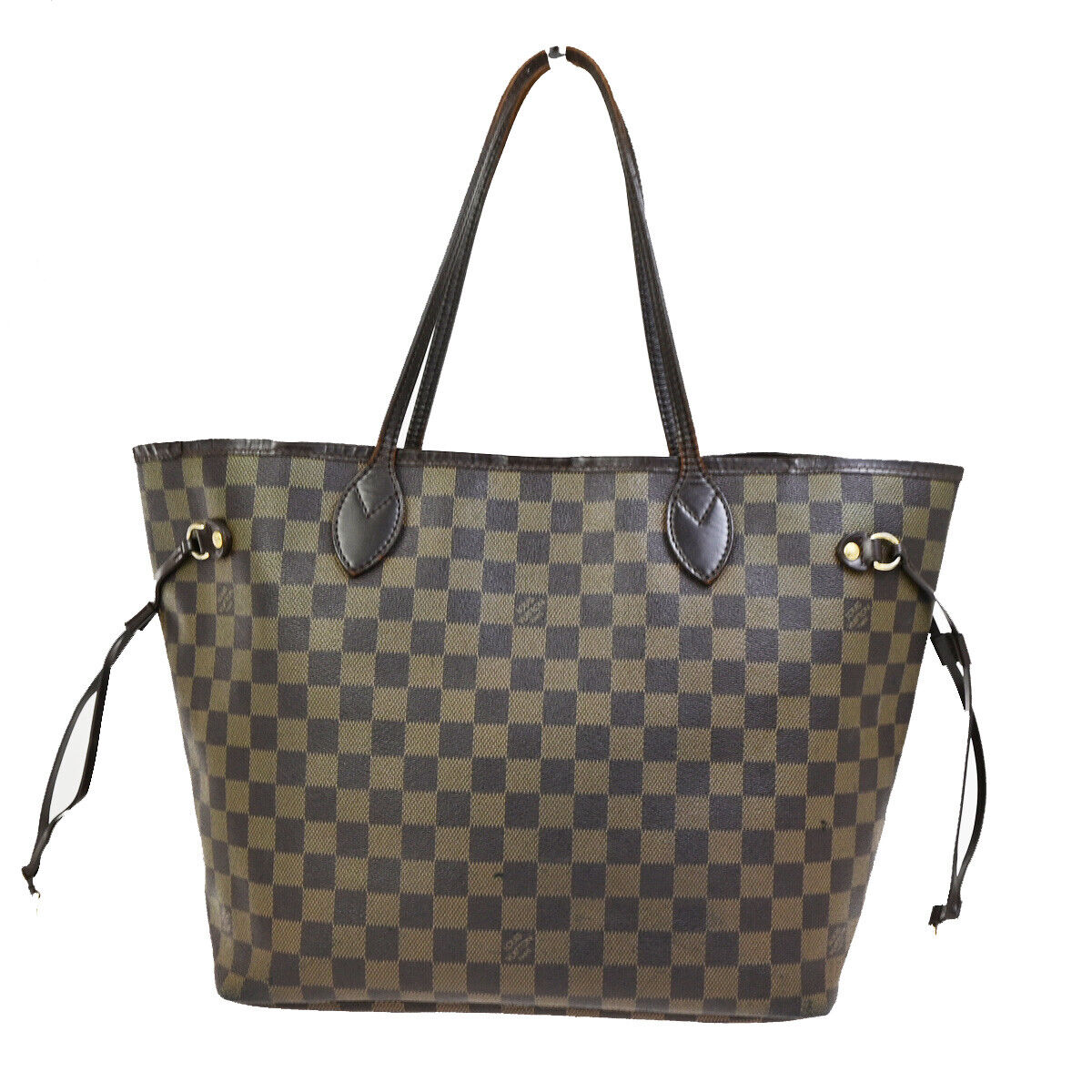 LOUIS VUITTON Neverfull MM Shoulder Tote Bag Damier Leather Brown N51105 79SJ502