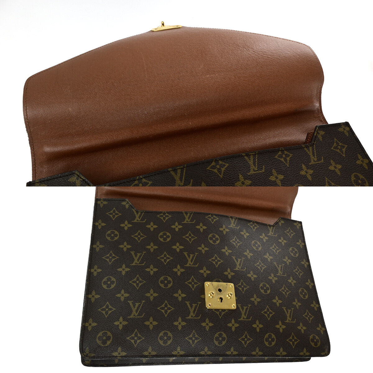 LOUIS VUITTON Serviette Conseiller Hand Bag Monogram Leather BN M53331 62YF123